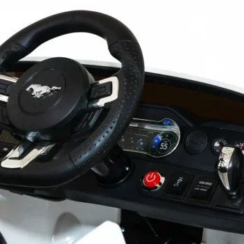 Ford Mustang Gt Dječji Automobil Na Baterije, Bijeli + Podešavanje Sjedala + Led Audio + Eva + Spori Start, Bijela 9