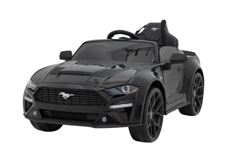 Ford Mustang Gt Dječji Automobil Na Baterije, Crni + Podešavanje Sjedala + Led Audio + Eva, Crna 1