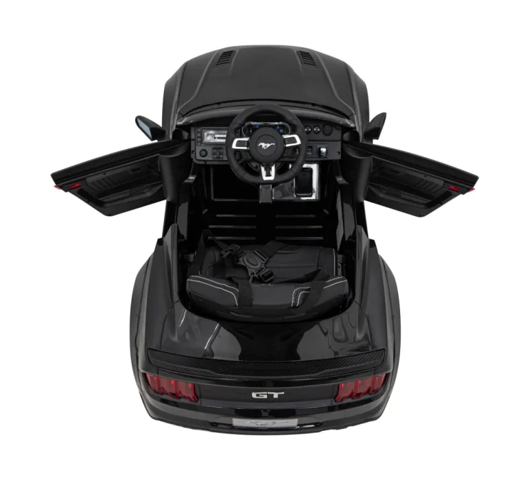 Ford Mustang Gt Dječji Automobil Na Baterije, Crni + Podešavanje Sjedala + Led Audio + Eva, Crna 10