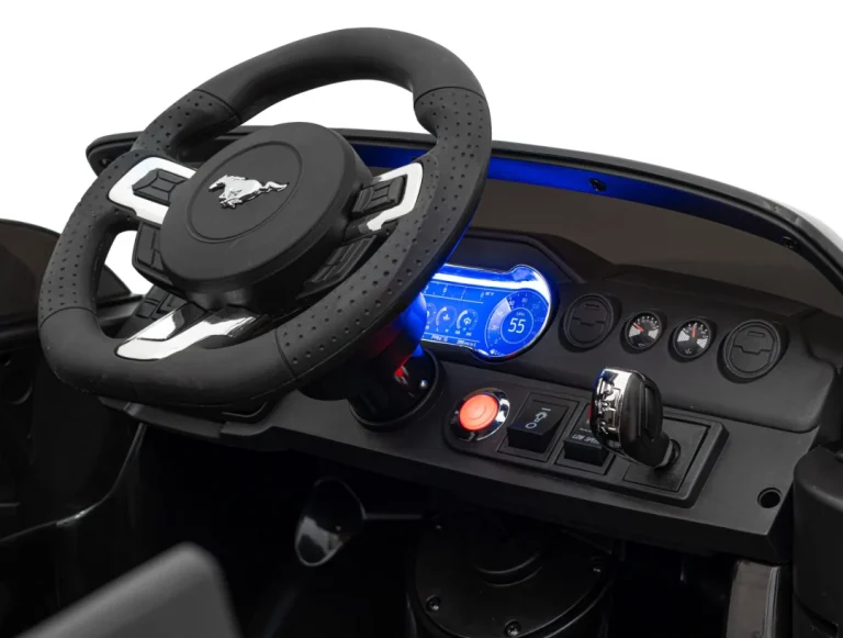 Ford Mustang Gt Dječji Automobil Na Baterije, Crni + Podešavanje Sjedala + Led Audio + Eva, Crna 11