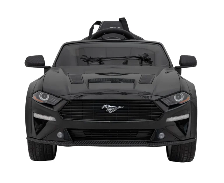 Ford Mustang Gt Dječji Automobil Na Baterije, Crni + Podešavanje Sjedala + Led Audio + Eva, Crna 4