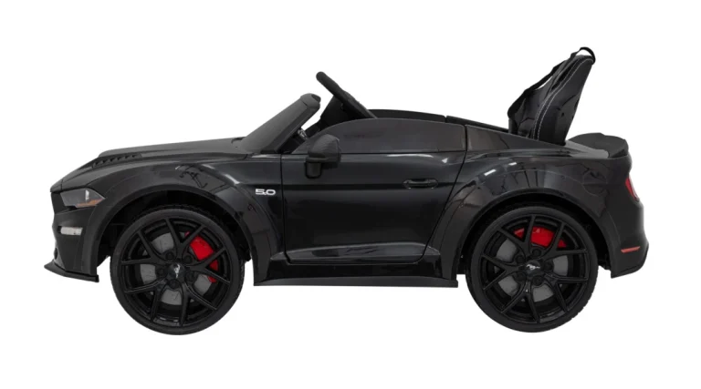 Ford Mustang Gt Dječji Automobil Na Baterije, Crni + Podešavanje Sjedala + Led Audio + Eva, Crna 5