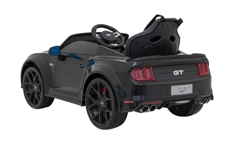 Ford Mustang Gt Dječji Automobil Na Baterije, Crni + Podešavanje Sjedala + Led Audio + Eva, Crna 6