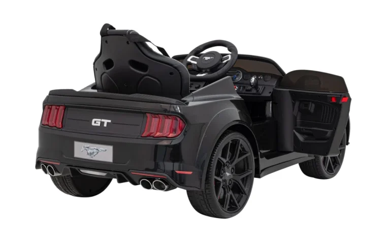 Ford Mustang Gt Dječji Automobil Na Baterije, Crni + Podešavanje Sjedala + Led Audio + Eva, Crna 8