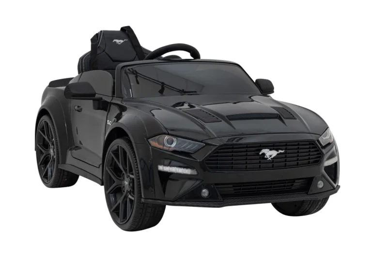 Ford Mustang Gt Dječji Automobil Na Baterije, Crni + Podešavanje Sjedala + Led Audio + Eva, Crna 9