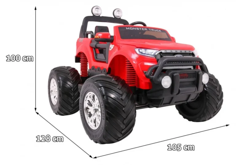 Ford Ranger Monster 4x4 Na Akumulator, Crveni 2