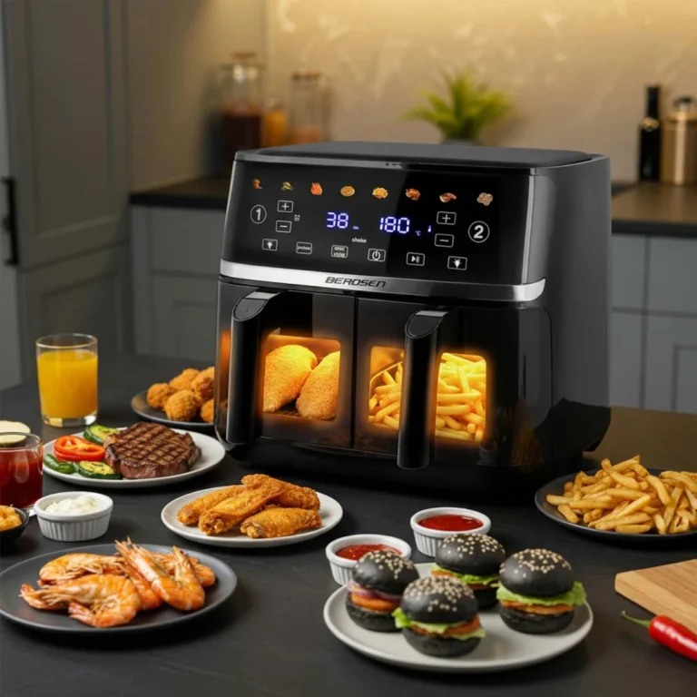 Friteza Na Vrući Zrak 10,2 L Dvostruka Komora Berdsen Bd 657 1700 W Crni 12