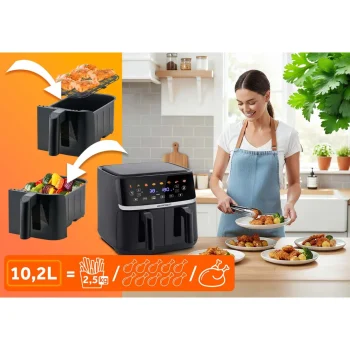 Friteza Na Vrući Zrak 10,2 L Dvostruka Komora Berdsen Bd 657 1700 W Crni 8