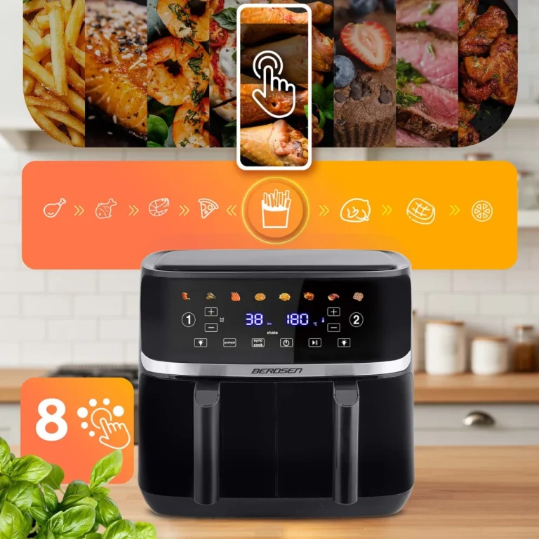 Friteza Na Vrući Zrak 10,2 L Dvostruka Komora Berdsen Bd 657 1700 W Crni 9