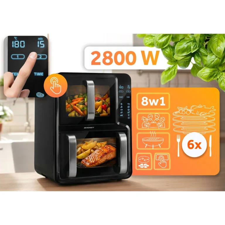 Friteza Na Vrući Zrak 12 L Dvostruka Komora Berdsen Bd 664 2800 W 3