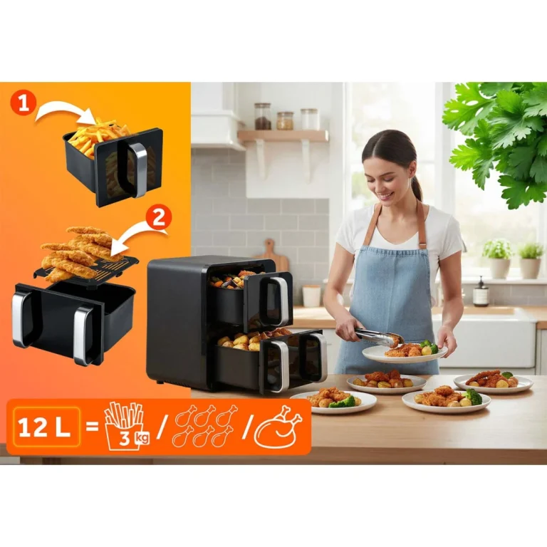 Friteza Na Vrući Zrak 12 L Dvostruka Komora Berdsen Bd 664 2800 W 4