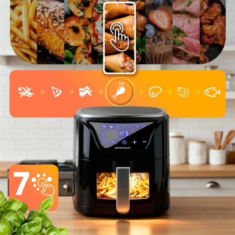 Friteza Na Vrući Zrak 5 L Berdsen Bd 652 Crno Srebrni 8