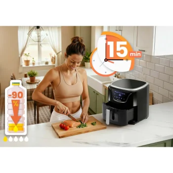 Friteza Na Vrući Zrak 5 L Berdsen Bd 652 Crno Srebrni 9