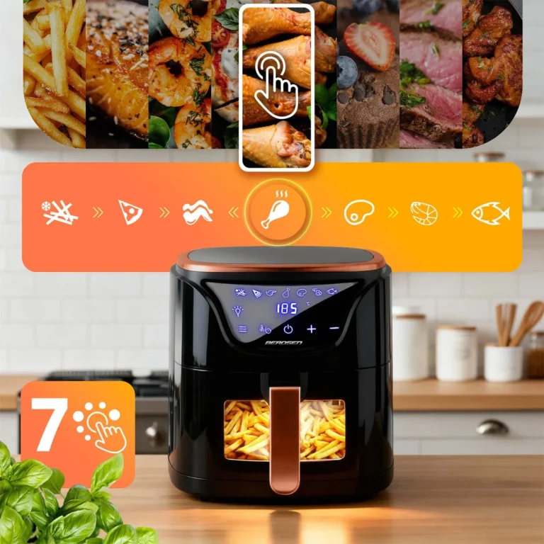 Friteza Na Vrući Zrak 5 L Berdsen Bd 652 Crno Zlatni 8