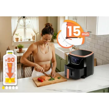 Friteza Na Vrući Zrak 5 L Berdsen Bd 652 Crno Zlatni 9