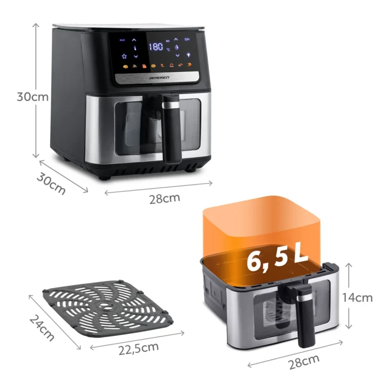 Friteza Na Vrući Zrak 6,5 L Berdsen Bd 655 1700 W Crni 4