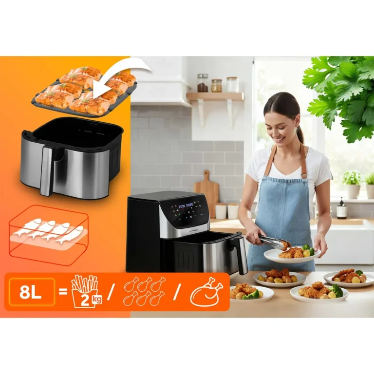 Friteza Na Vrući Zrak 8 L Berdsen Bd 659 1700 W Srebrni 7