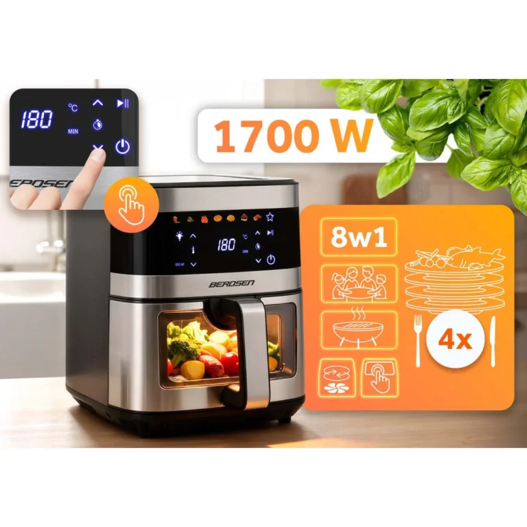 Friteza Na Vrući Zrak 9,1 L Berdsen Bd 656 1700 W Srebrni 6