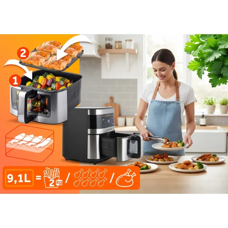 Friteza Na Vrući Zrak 9,1 L Berdsen Bd 656 1700 W Srebrni 8