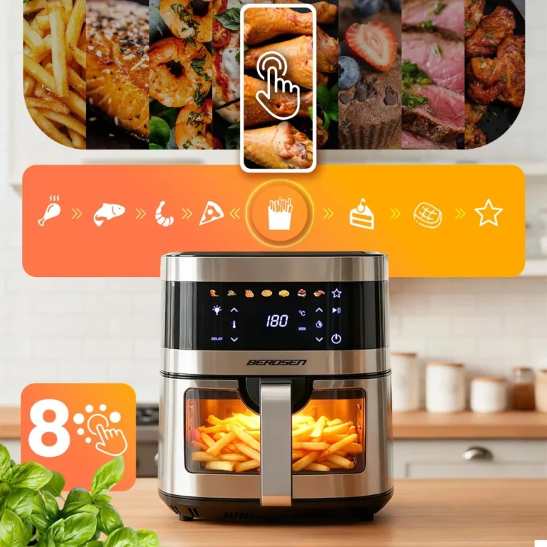 Friteza Na Vrući Zrak 9,1 L Berdsen Bd 656 1700 W Srebrni 9