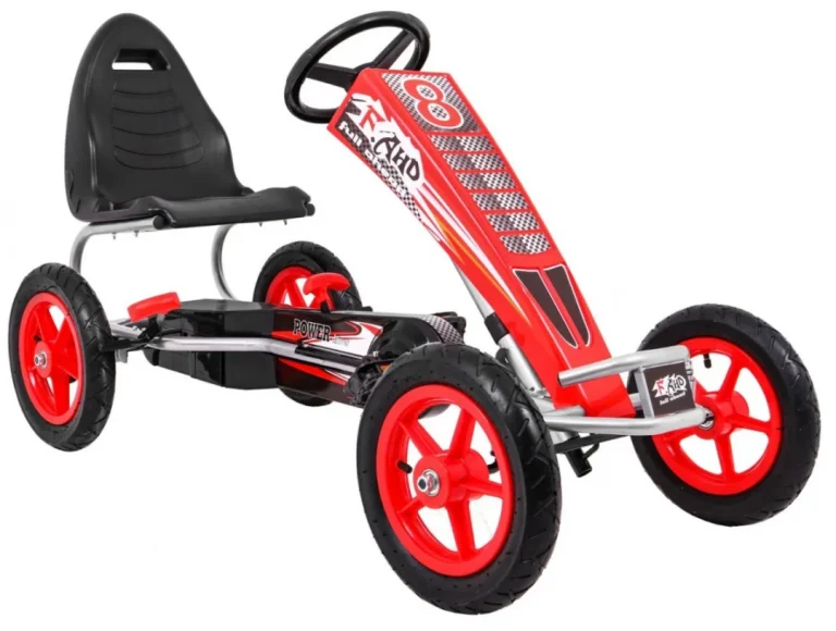 Full Ahead Air Pedalni Go Kart Za Djecu 3+ Crveni + Podesivo Sjedalo + Napuhani Kotači + Ručna Kočnica 10