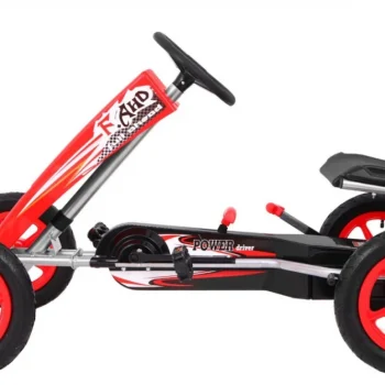 Full Ahead Air Pedalni Go Kart Za Djecu 3+ Crveni + Podesivo Sjedalo + Napuhani Kotači + Ručna Kočnica 4