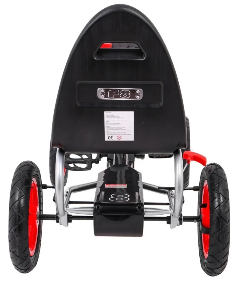 Full Ahead Air Pedalni Go Kart Za Djecu 3+ Crveni + Podesivo Sjedalo + Napuhani Kotači + Ručna Kočnica 7