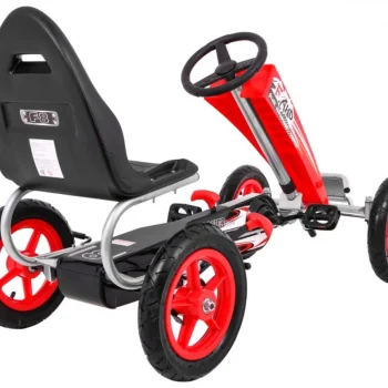 Full Ahead Air Pedalni Go Kart Za Djecu 3+ Crveni + Podesivo Sjedalo + Napuhani Kotači + Ručna Kočnica 8