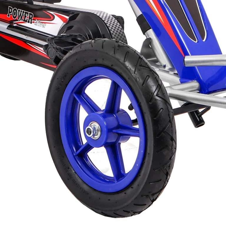 Full Ahead Air Pedalni Go Kart Za Djecu 3+ Plavi + Podesivo Sjedalo + Napuhani Kotači + Ručna Kočnica 11