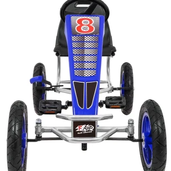 Full Ahead Air Pedalni Go Kart Za Djecu 3+ Plavi + Podesivo Sjedalo + Napuhani Kotači + Ručna Kočnica 3