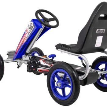 Full Ahead Air Pedalni Go Kart Za Djecu 3+ Plavi + Podesivo Sjedalo + Napuhani Kotači + Ručna Kočnica 5