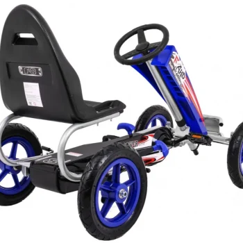 Full Ahead Air Pedalni Go Kart Za Djecu 3+ Plavi + Podesivo Sjedalo + Napuhani Kotači + Ručna Kočnica 8