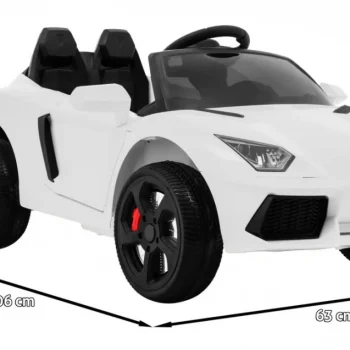 Future Dječji Automobil Na Baterije Bijeli + Daljinski Upravljač + Spori Start + Mp3 Usb + Led, Bijela 2