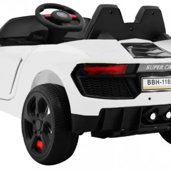 Future Dječji Automobil Na Baterije Bijeli + Daljinski Upravljač + Spori Start + Mp3 Usb + Led, Bijela 4