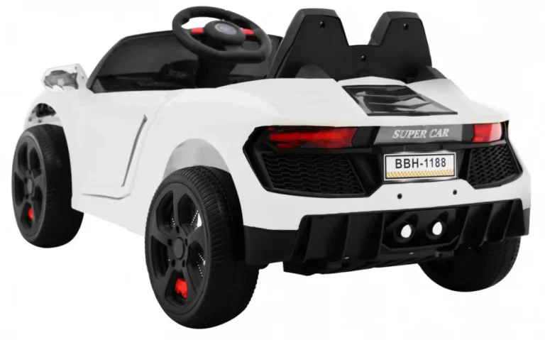 Future Dječji Automobil Na Baterije Bijeli + Daljinski Upravljač + Spori Start + Mp3 Usb + Led, Bijela 4