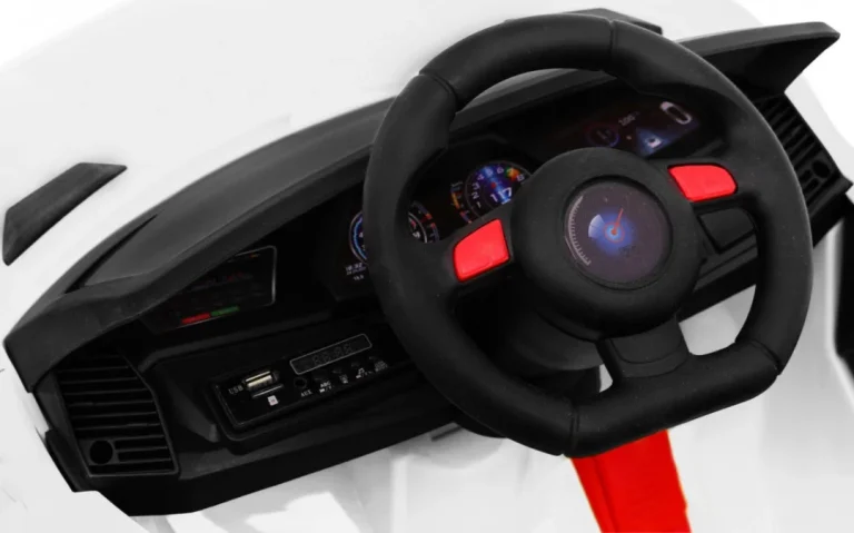 Future Dječji Automobil Na Baterije Bijeli + Daljinski Upravljač + Spori Start + Mp3 Usb + Led, Bijela 8