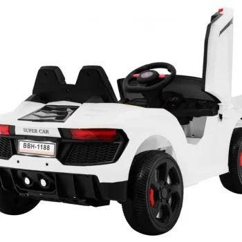 Future Dječji Automobil Na Baterije Bijeli + Daljinski Upravljač + Spori Start + Mp3 Usb + Led, Bijela 9