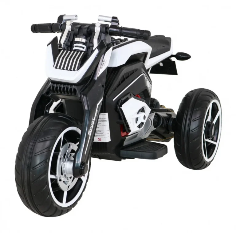 Future Dječji Motocikl Na Baterije, Bijeli + Audio Ploča + Spori Start + Eva Kotači, Bijela Motor Na Akumulator 1