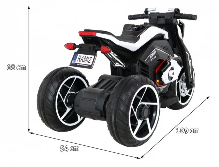 Future Dječji Motocikl Na Baterije, Bijeli + Audio Ploča + Spori Start + Eva Kotači, Bijela Motor Na Akumulator 2