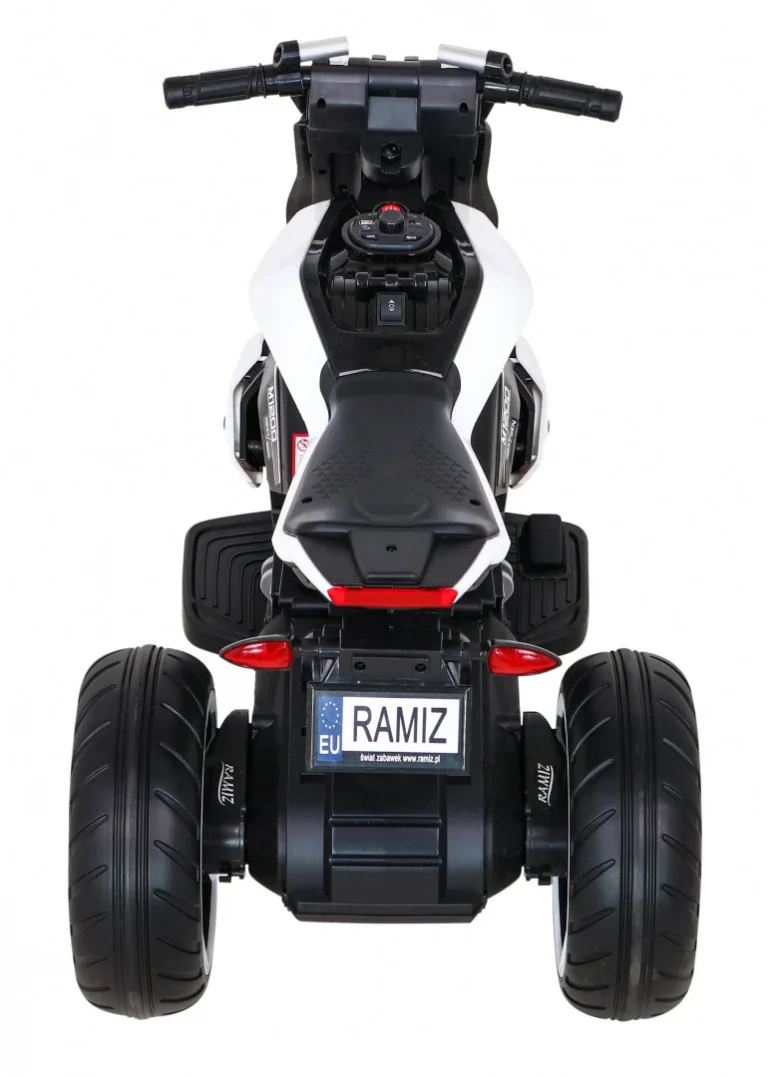 Future Dječji Motocikl Na Baterije, Bijeli + Audio Ploča + Spori Start + Eva Kotači, Bijela Motor Na Akumulator 6