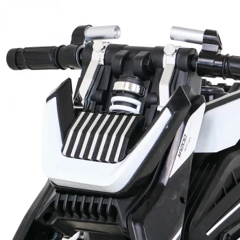 Future Dječji Motocikl Na Baterije, Bijeli + Audio Ploča + Spori Start + Eva Kotači, Bijela Motor Na Akumulator 9