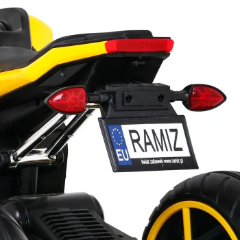Future Motor Na Baterije Za Djecu žuti + Audio Ploča + Spori Start + Eva Kotači, žuta Motor Na Akumulator 11