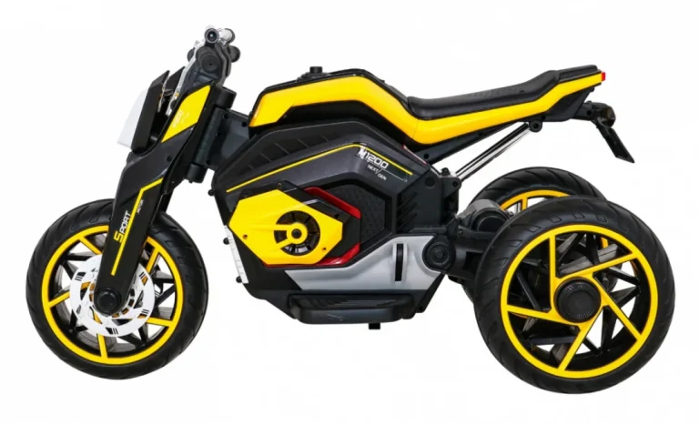 Future Motor Na Baterije Za Djecu žuti + Audio Ploča + Spori Start + Eva Kotači, žuta Motor Na Akumulator 4