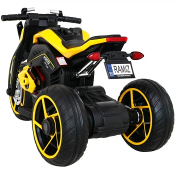 Future Motor Na Baterije Za Djecu žuti + Audio Ploča + Spori Start + Eva Kotači, žuta Motor Na Akumulator 5