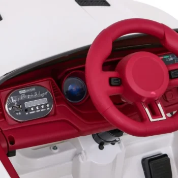 Gt Sport Automobil Na Baterije Za Djecu Bijeli + Daljinski Upravljač + Spori Start + Prtljažnik + Mp3 Led, Bijela 10