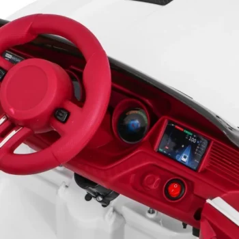 Gt Sport Automobil Na Baterije Za Djecu Bijeli + Daljinski Upravljač + Spori Start + Prtljažnik + Mp3 Led, Bijela 11