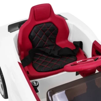 Gt Sport Automobil Na Baterije Za Djecu Bijeli + Daljinski Upravljač + Spori Start + Prtljažnik + Mp3 Led, Bijela 13