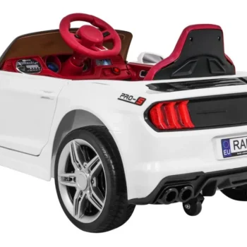 Gt Sport Automobil Na Baterije Za Djecu Bijeli + Daljinski Upravljač + Spori Start + Prtljažnik + Mp3 Led, Bijela 5