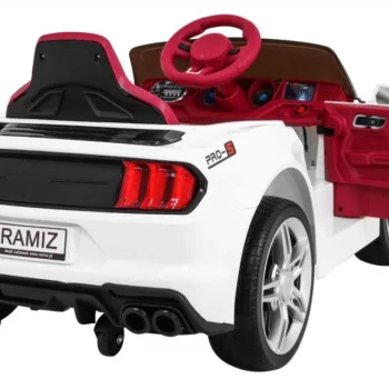 Gt Sport Automobil Na Baterije Za Djecu Bijeli + Daljinski Upravljač + Spori Start + Prtljažnik + Mp3 Led, Bijela 8