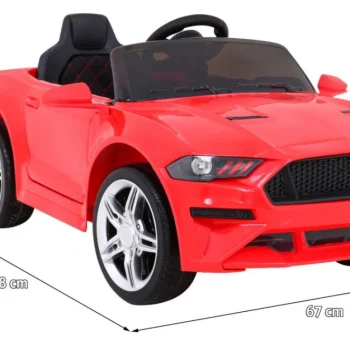 Gt Sport Automobil Na Baterije Za Djecu Crveni + Daljinski Upravljač + Spori Start + Prtljažnik + Mp3 Led, Crvena 2